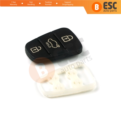 Rubber Pad 3 Button Flip Car Remote Key Shell Insert Case Cover For Hyundai Kia