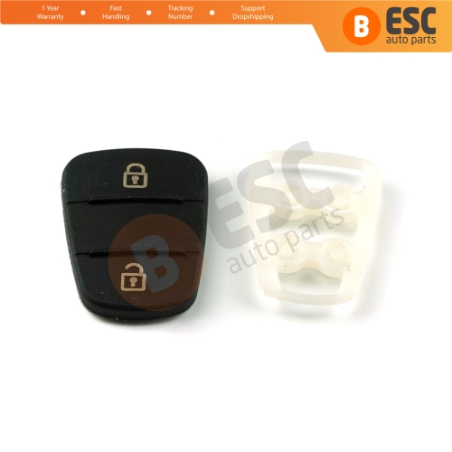 Rubber Pad 2 Button Flip Car Remote Key Shell Insert Case Cover For Hyundai Kia