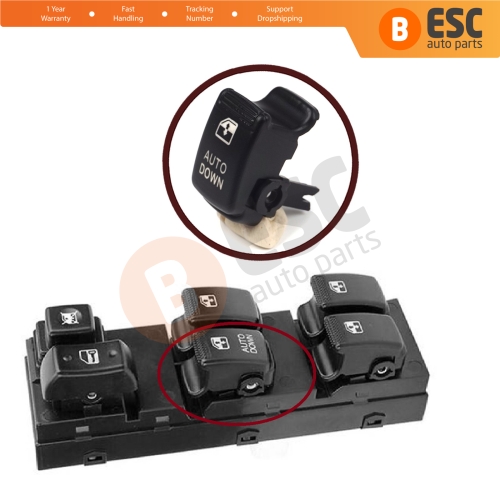 Window Control Switch Front Left Auto Button Cover Cap 935702E200 for Hyundai Tucson MK1 Kia Sportage Rio Sedona Carnival MK2