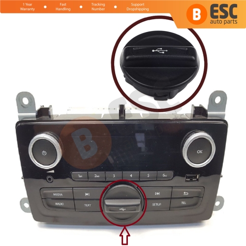 Car Radio Multimedia BT Audio System USB Cover 281151249R for Renault Clio MK4 2012-2020