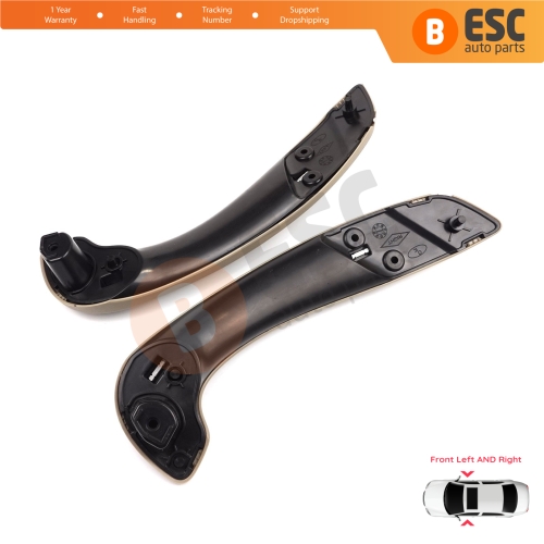 Front Inner Door Handle Grip Beige Left Right for Renault Megane MK3 Fluence 809600015R