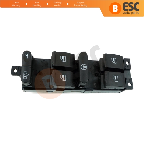 Power Window Control Panel Master 9 Pin Switch Front Door Driver Side 1J4959857B for VW Seat