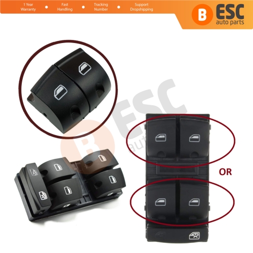 Driver Master Window Switch Button Cover Cap 4F0959851 for Audi A3 8P A6 4F C6 Q7 4L