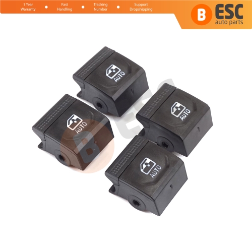 4 Pieces Window Lifter Switch Repair Button Cover for Renault Clio MK5 Captur MK2 5-Doors 254107073R