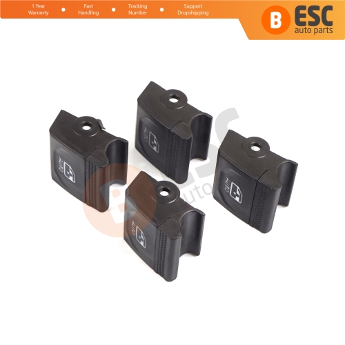 4 Pieces Window Lifter Switch Repair Button Cover for Renault Clio MK5 Captur MK2 5-Doors 254107073R