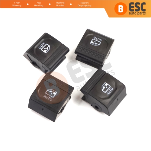 4 Pieces Window Lifter Switch Repair Button Cover for Renault Clio MK5 Captur MK2 5-Doors 254107073R