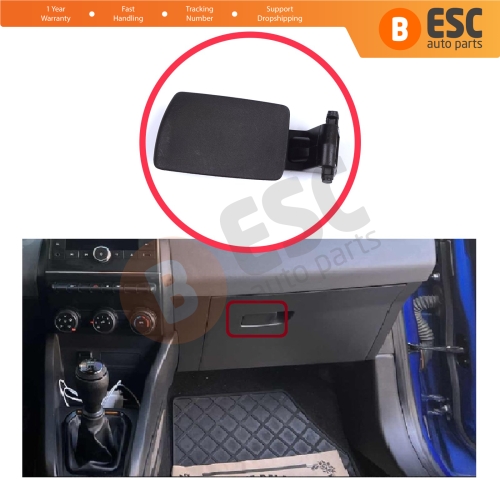 Glove Box Lid Handle Button Opener Black Color 681081375R for Renault Clio MK5 BF 2019-On