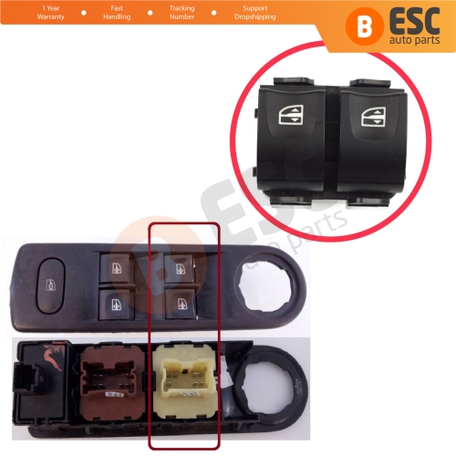 Window Regulator Switch Driver Door 254118722R For Renault Captur 1 Clio 4 Trafic 3 Dacia Lodgy Duster