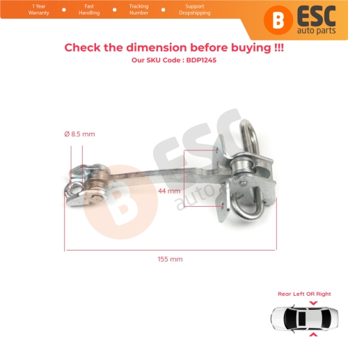 Rear Door Hinge Stop Check Strap Limiter 13186210 for Opel Meriva A X03 2003-2010