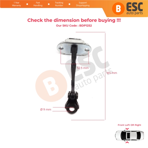 Front Door Hinge Stop Check Strap Limiter 804304EA0A for Renault Kadjar Nissan Qashqai MK2 J11