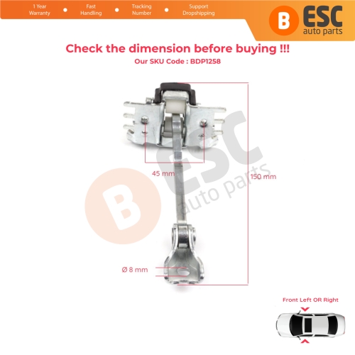 Front Door Hinge Stop Check Strap Limiter 804305378R for Renault Espace MK4 J81 JK0/1 2002-2015