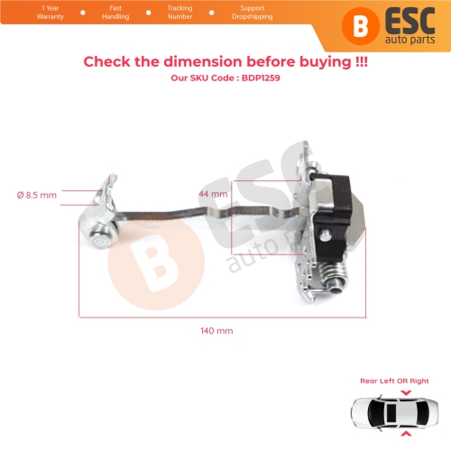 Rear Door Hinge Stop Check Strap Limiter 8200070661 for Renault Espace MK4 J81 JK0/1 2002-2015