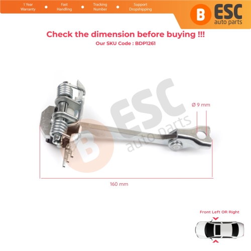 Front Door Hinge Stop Check Strap Limiter 804310008R for Renault Scenic MK3 JZ0/1 2009-2016