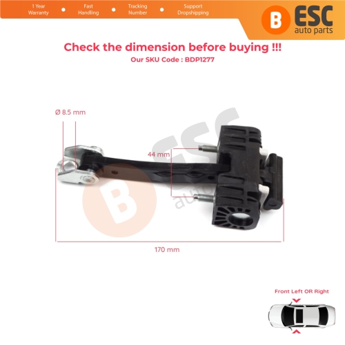 Front Door Hinge Stop Check Strap Limiter for Fiat Bravo 198 Lancia Delta MK3 844 2008-2014 51751732