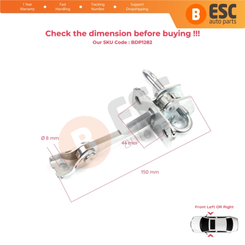 Front Door Hinge Stop Check Strap Limiter for Fiat Idea Lancia Musa 350 2004-2012 51795854