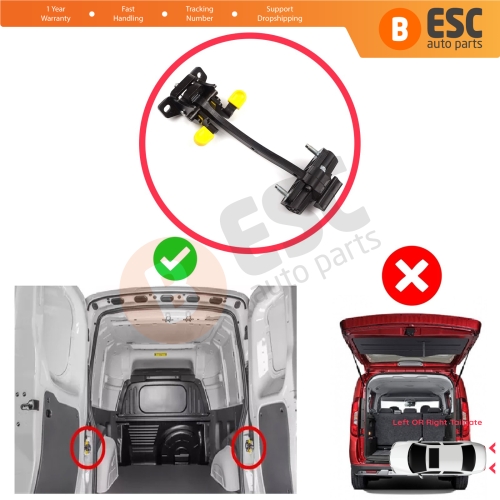 Rear Trunk Door Hinge Stop Check Strap Limiter for Fiat Fiorino Qubo 225 2007-2024 Citroen Nemo Peugeot Bipper Tepee 9035AQ