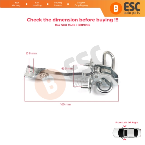 Front Door Hinge Stop Check Strap Limiter for Iveco Daily III IV V VI 1999-On 500314457