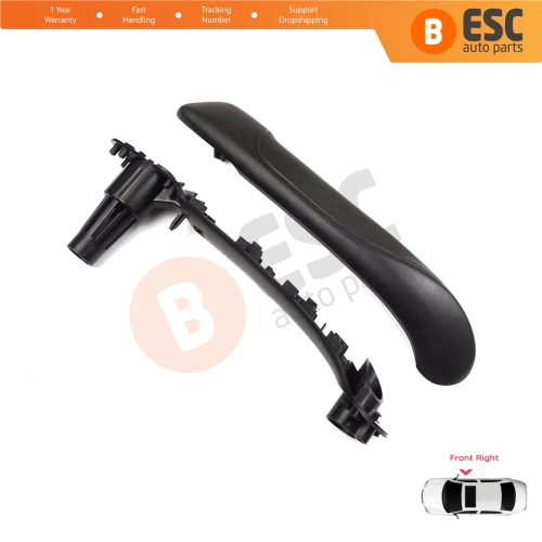 Front Right Inner Door Handle Grip Black for Renault Kangoo MK2 Citan W415 NV250 2007-2021 8200548972