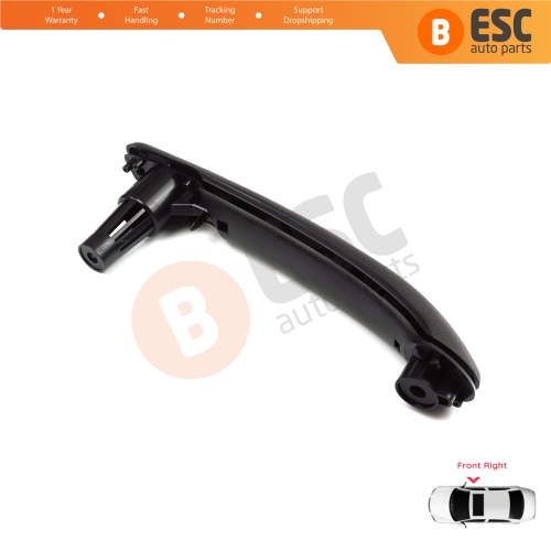 Front Right Inner Door Handle Grip Black for Renault Kangoo MK2 Citan W415 NV250 2007-2021 8200548972