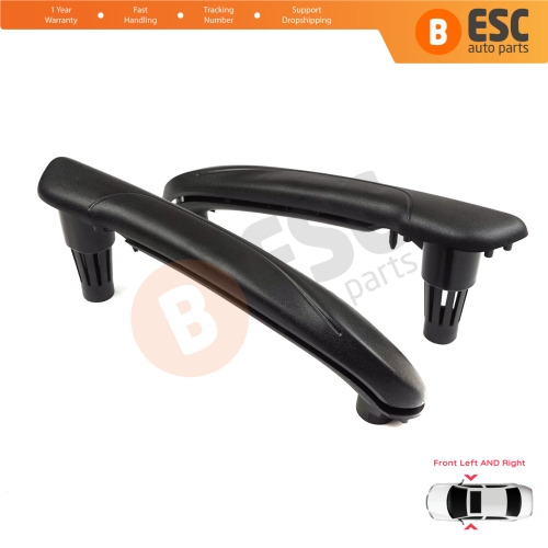 Front Inner Door Handle Grip Black Left Right for Renault Kangoo MK2 Citan W415 NV250 2007-2021 8200548971 8200548972