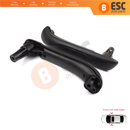 Front Inner Door Handle Grip Black Left Right for Renault Kangoo MK2 Citan W415 NV250 2007-2021 8200548971 8200548972