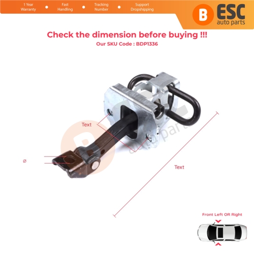 Front Door Hinge Brake Stop Check Strap Limiter 51218160959 for BMW 3 E46 Saloon Estate