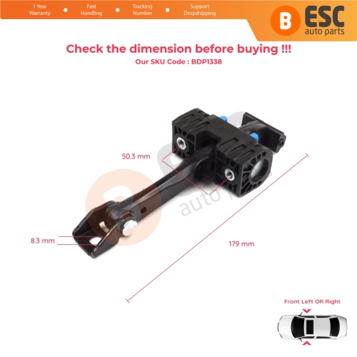 Front Door Hinge Brake Stop Check Strap Limiter for Mini Cooper MK1 MK2 R50 R52 R53 R55 R56 R57 R58 R59 2003-2015 51217176811