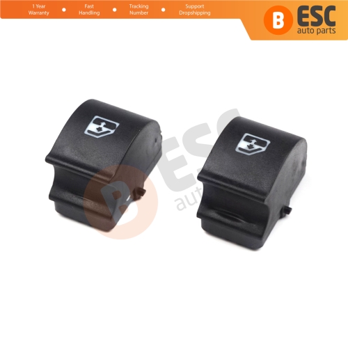 2 Pieces Window Switch Repair Button Cover 735417033 for Fiat Citroen Peugeot