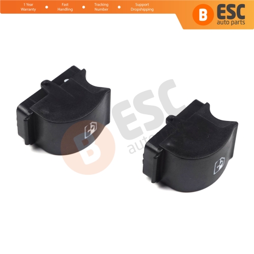 2 Pieces Window Switch Repair Button Cover 735417033 for Fiat Citroen Peugeot