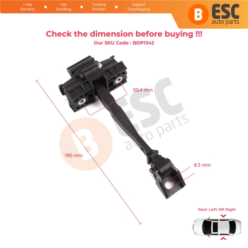 Rear Door Hinge Brake Stop Check Strap Limiter for VW Golf MK7 5G 2012-2020 4/5 Door Alltrack Sportsvan Variant e-Golf 5G4839249A