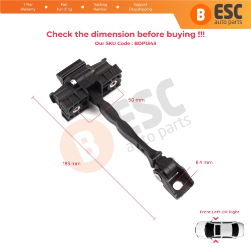 Front Door Hinge Brake Stop Check Strap Limiter for VW Polo MK5 6R 6C 60 61 2009-2022 4/5 Door MK4 9A 9N Sedan 6R4837249