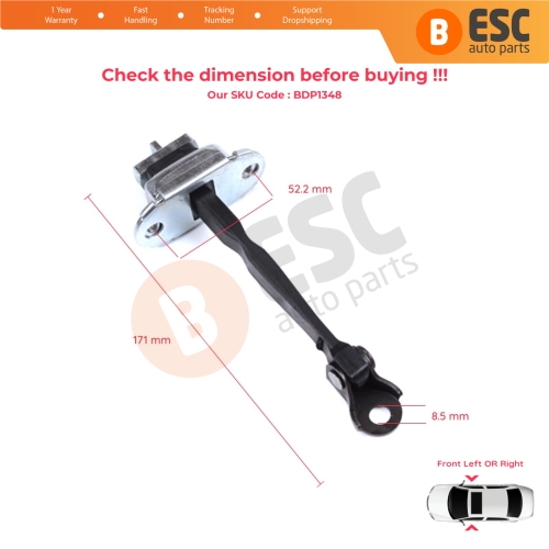 Front Door Hinge Brake Stop Check Strap Limiter for Toyota Corolla E11 Sprinter MK8 Carib MK3 1995-2002 4/5 Door 6862012060