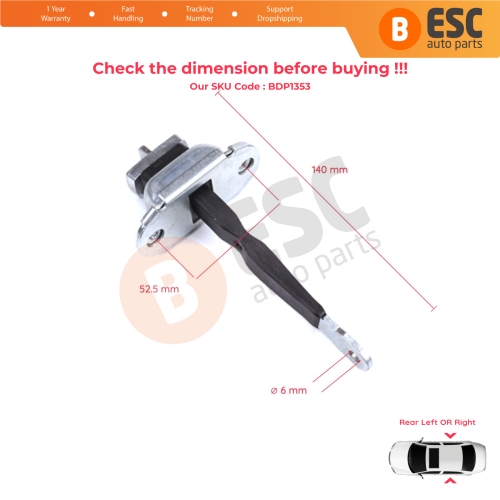 Rear Door Hinge Brake Stop Check Strap Limiter for Toyota Hilux MK6 N1 1997-2005 Pickup Truck 6863035050