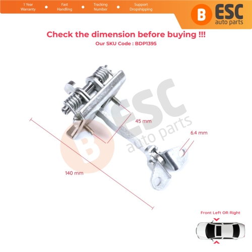 Front Door Stop Check Assy Limiter Strap for Citroen C8 MK2 Peugeot 807 Fiat Ulysse Lancia Phedra 179 9181G9