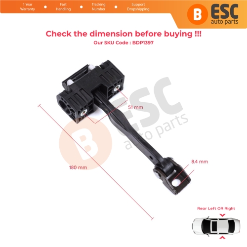 Rear Door Stop Check Assy Limiter Strap for BMW 3 Series F30 F31 F35 F80 M3 LCI 2012-2019 51227446729