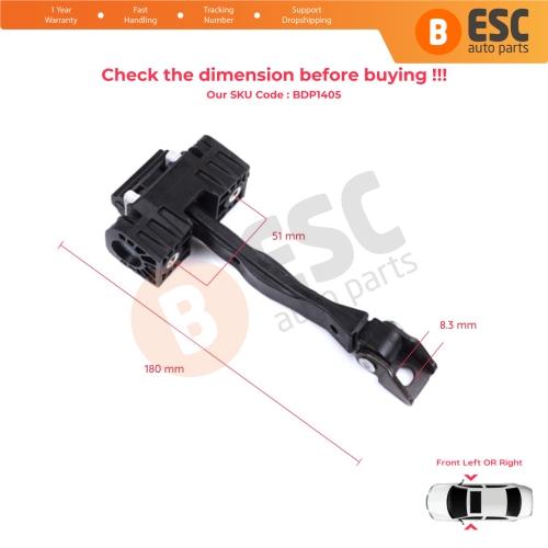 Front Door Stop Check Assy Limiter Strap for BMW X5 X6 F15 F85 F16 F86 2013-2018 51217290595