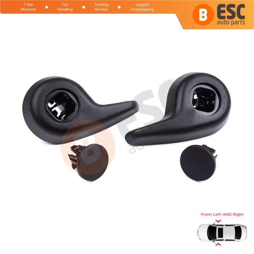 Front Manual Seat Recliner Adjuster Handle Set Black for Renault Megane MK4 B9A K9A Talisman LP KP 2015-On 874519982R 874016692R