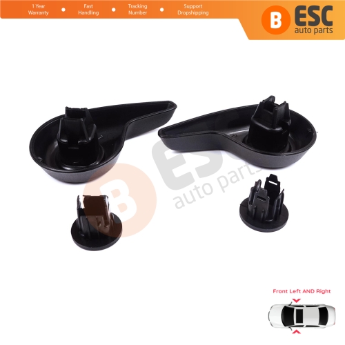 Front Manual Seat Recliner Adjuster Handle Set Black for Renault Megane MK4 B9A K9A Talisman LP KP 2015-On 874519982R 874016692R