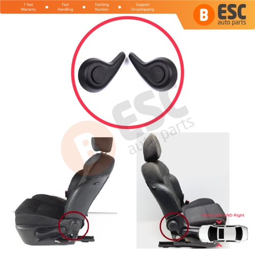 Front Manual Seat Recliner Adjuster Handle Set Black for Renault Megane MK4 B9A K9A Talisman LP KP 2015-On 874519982R 874016692R