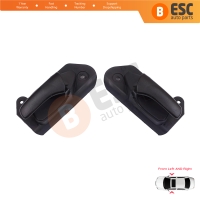 Front Interior Door Handle Opener Set Black for Vauxhall Opel Astra F MK3 T91 T92 1991-2001 90430129 90430130