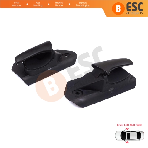 Front Interior Door Handle Opener Set Black for Vauxhall Opel Astra F MK3 T91 T92 1991-2001 90430129 90430130