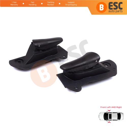 Front Interior Door Handle Opener Set Black for Vauxhall Opel Astra F MK3 T91 T92 1991-2001 90430129 90430130