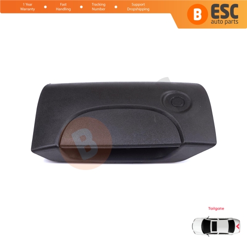 Tailgate Trunk Rear Exterior Door Opener Handle Black for Renault Kangoo Nissan Kubistar MK1 X76 FC KC 1997-2009 8200153668