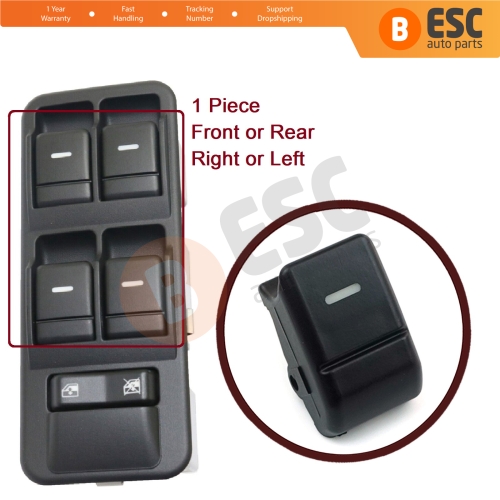 Window Switch Button Cover Cap YUD501570PVJ for Land Rover Range Rover Sport MK1 L320 2005-2009 Pre Facelift