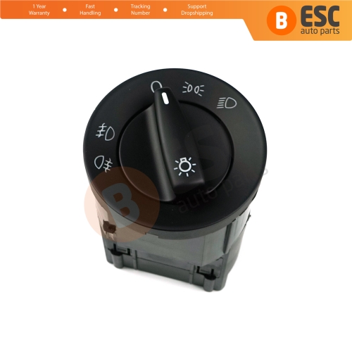 Headlight Control Switch Knob For VW Seat Skoda 1C0 941 531A