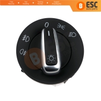 Chrome Headlight Control Switch Knob For VW Seat Skoda 3C8 941 431C