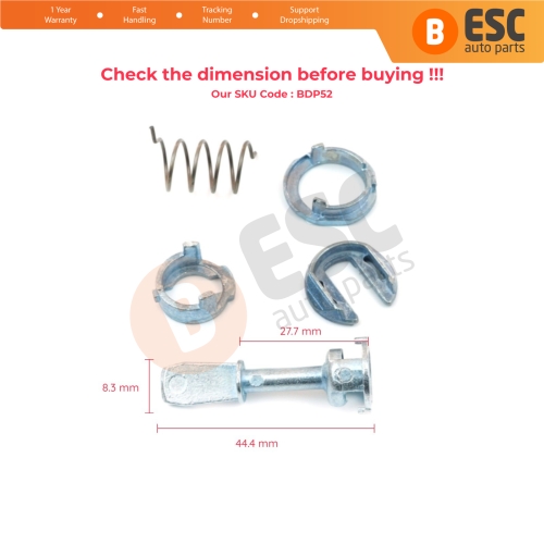 Front Door Lock Barrel 45 mm Repair Kit 1U0837167E for Audi A6 MK2 4B C5