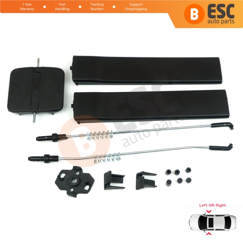 Side Sliding Window Glass Latch Cover Set 7H0847781B for VW Transporter T5 Multivan Caravelle