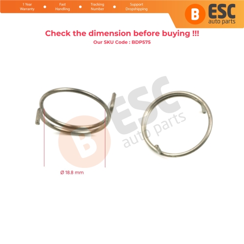 2 Pieces Door Lock Actuator Repair Springs Right and Left A1637302335 for Mercedes ML W163 1997-2005 Outer Diameter 18.8 mm