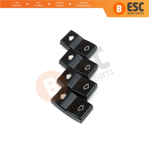 4 Pieces Window Switch Button Cap Cover 61316904309 61318368974 for BMW E39 E38